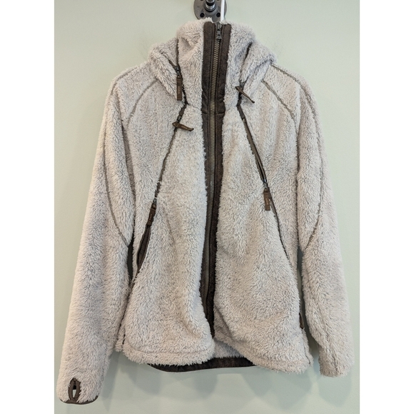 Kuhl Flight Jacket In Stone Sherpa Fleece Size Large - Picture 1 of 7